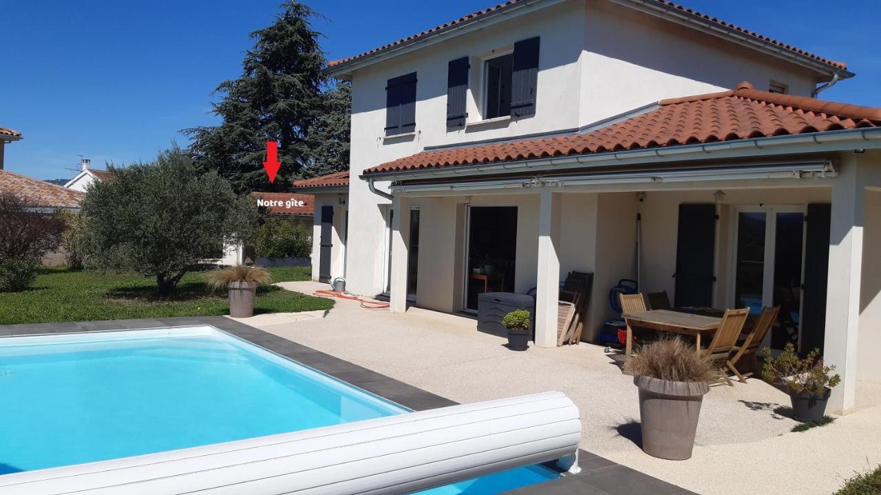 Gite Bambou Avec Piscine Saint-Andeol-le-Chateau Exterior photo